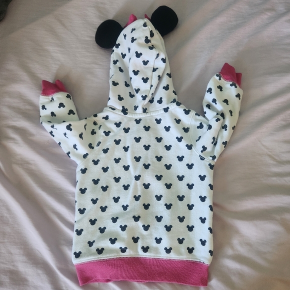 Disney Minnie Mouse zip up hooded sweater 2T girls sweatshirt - Picture 4 of 4